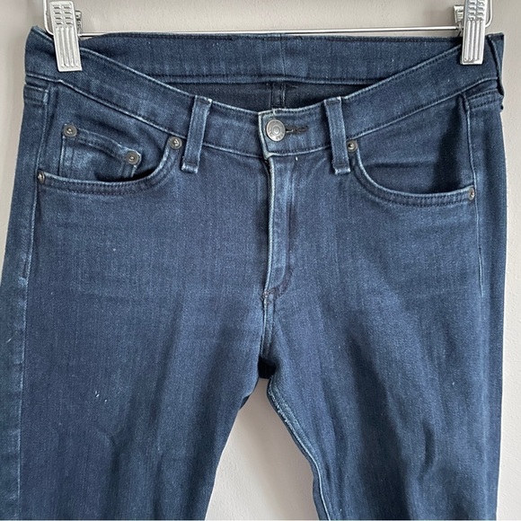 Rag & Bone Dark Wash Indigo Low Rise Capri Cropped Skinny Jeans - 28" - Picture 3 of 10